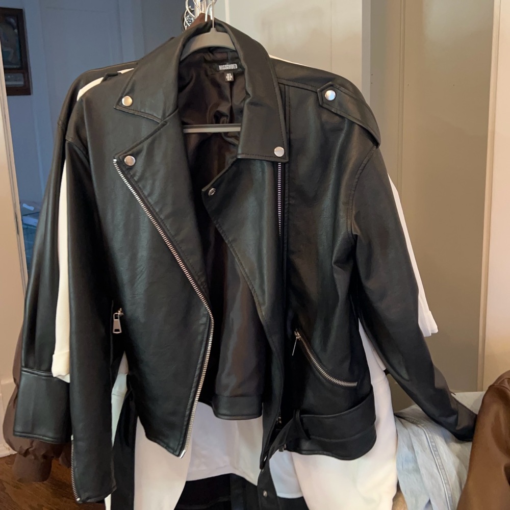 Faux leather moto jacket - Picture 5 of 5